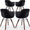 Dining Chairs - Scandinavian Design - Dark Wood Legs - Pack of 4 - Nordika image 9