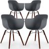 Dining Chairs - Scandinavian Design - Dark Wood Legs - Pack of 4 - Nordika image 9