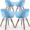 Dining Chairs - Scandinavian Design - Dark Wood Legs - Pack of 4 - Nordika image 9