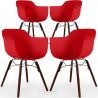 Dining Chairs - Scandinavian Design - Dark Wood Legs - Pack of 4 - Nordika image 9