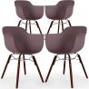 Dining Chairs - Scandinavian Design - Dark Wood Legs - Pack of 4 - Nordika image 9