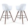 Bar Stools - Scandinavian Design - Dark Wood Legs - Pack of 2 - Nordika image 9