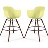 Bar Stools - Scandinavian Design - Dark Wood Legs - Pack of 2 - Nordika image 9