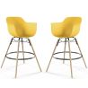 Bar Stools - Scandinavian Design - Dark Wood Legs - Pack of 2 - Nordika image 9
