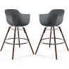 Bar Stools - Scandinavian Design - Dark Wood Legs - Pack of 2 - Nordika image 9