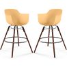 Bar Stools - Scandinavian Design - Dark Wood Legs - Pack of 2 - Nordika image 9