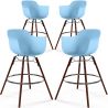 Bar Stools - Scandinavian Design - Dark Wood Legs - Pack of 4 - Nordika image 9