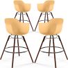 Bar Stools - Scandinavian Design - Dark Wood Legs - Pack of 4 - Nordika image 9