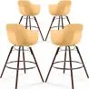 Bar Stools - Scandinavian Design - Dark Wood Legs - Pack of 4 - Nordika image 9