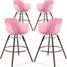 Bar Stools - Scandinavian Design - Dark Wood Legs - Pack of 4 - Nordika image 9