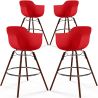 Bar Stools - Scandinavian Design - Dark Wood Legs - Pack of 4 - Nordika image 9