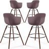 Bar Stools - Scandinavian Design - Dark Wood Legs - Pack of 4 - Nordika image 9