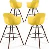 Bar Stools - Scandinavian Design - Dark Wood Legs - Pack of 4 - Nordika image 9