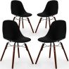 Dining Chairs - Scandinavian Design - Dark Wood Legs - Pack of 4 - Skögur image 9