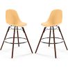 Bar Stools - Scandinavian Design - Dark Wood Legs - Pack of 2 - Skögur image 9