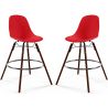 Bar Stools - Scandinavian Design - Dark Wood Legs - Pack of 2 - Skögur image 9