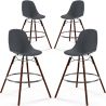 Dining Stools - Scandinavian Design - Dark Wood Legs - Pack of 4 - Skögur image 9