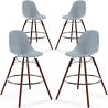 Dining Stools - Scandinavian Design - Dark Wood Legs - Pack of 4 - Skögur image 9