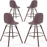 Dining Stools - Scandinavian Design - Dark Wood Legs - Pack of 4 - Skögur image 9