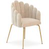 Dining Chair Shell Glam design in Velvet - Golden Legs - Shell image 9