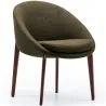 Upholstered Dining Chair with Wooden Legs - Modern Design for Luxury Restaurants and Hotels image 9