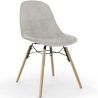 Velvet Dining Chair - Scandinavian Design and Wooden Legs - Skögur image 9