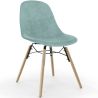 Velvet Dining Chair - Scandinavian Design and Wooden Legs - Skögur image 9