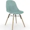 Velvet Dining Chair - Scandinavian Design and Wooden Legs - Skögur image 9
