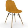 Velvet Dining Chair - Scandinavian Design and Wooden Legs - Skögur image 9