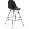 Velvet Bar Stool - Scandinavian Design and Wooden Legs - Skögur image 9