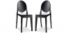 Buy Pack of 2 Transparent Dining Chairs - Victoria Queen Black 58734 - prices
