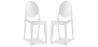Buy Pack of 2 Transparent Dining Chairs - Victoria Queen White 58734 at Privatefloor