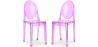 Buy Pack of 2 Transparent Dining Chairs - Victoria Queen Purple transparent 58734 Home delivery