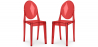 Buy X2 Dining chairs Victoria Queen Design Transparent Red transparent 58734 - in the EU