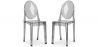 Buy Pack of 2 Transparent Dining Chairs - Victoria Queen Grey transparent 58734 - prices
