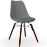 Dining Chair with Cushion - Scandinavian Design and Wooden Dark Legs - Skögur image 9