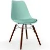 Dining Chair with Cushion - Scandinavian Design and Wooden Dark Legs - Skögur image 9