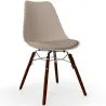 Buy Dining Chair with Cushion - Scandinavian Design and Wooden Dark Legs - Skögur Taupe 61607