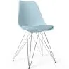 Buy Dining Chair with Cushion - Scandinavian Design and Metal Legs - Skögur Pastel green 61728