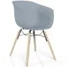 Buy Dining Chair - Scandinavian Design - Natural Wood Legs - Polin Light grey 61734