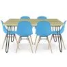 Set Table Hairpin (90x150 cm) + 6 Dining Chairs Nordic Skögur  image 9