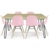Set Table Hairpin (90x150 cm) + 6 Dining Chairs Nordic Skögur  image 9
