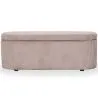 Bench With Internal Storage Upholstered In Velvet Corduroy Fabric - Eiren image 9