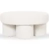 Buy Designer Ottoman In White Bouclé – Modern Coffee Table - Sera White 61773