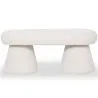Buy Modern Style Bench Upholstered In Bouclé Fabric - Kurt White 61774