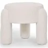 Stool Upholstered In Off-White Bouclé Fabric – Modern Seat For Living Room And Bedroom - Boreta image 9