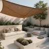 Coconut fiber awning 4x4M - 100 % Natural shade sail image 9