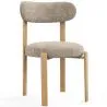 Dining chair Chenille upholstered - Oak effect legs - Ergonomic and modern design - Okare image 9