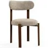Dining chair upholstered in Chenille – Dark wood-effect legs – Ergonomic and modern design – Okare image 9