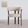 Living room armchair with armrests upholstered in Chenille – Dark wood-effect legs – Ergonomic and modern design – Okare image 9